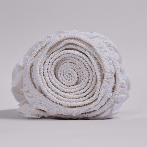 Ivory Organic Cotton Percale Fitted Sheet