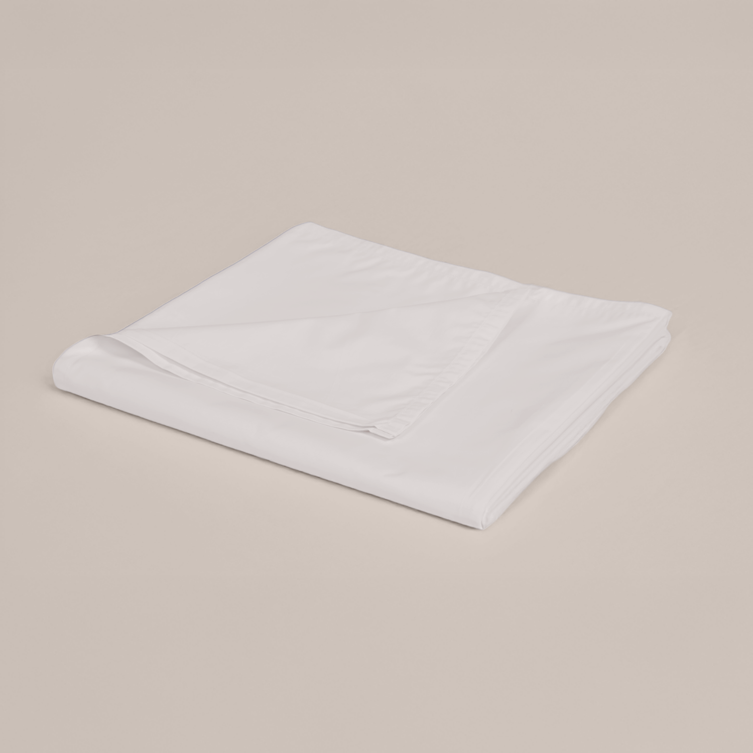 Ivory Organic Cotton Percale Flat Sheet