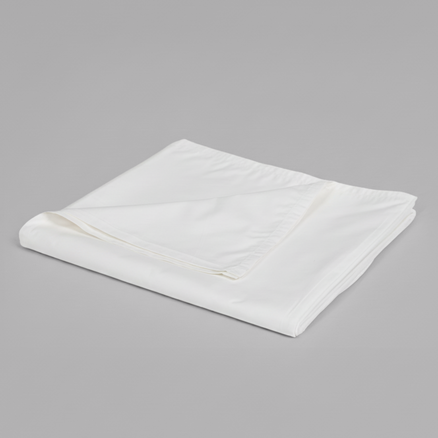 White Organic Cotton Percale Flat Sheet