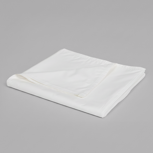White Organic Cotton Percale Flat Sheet