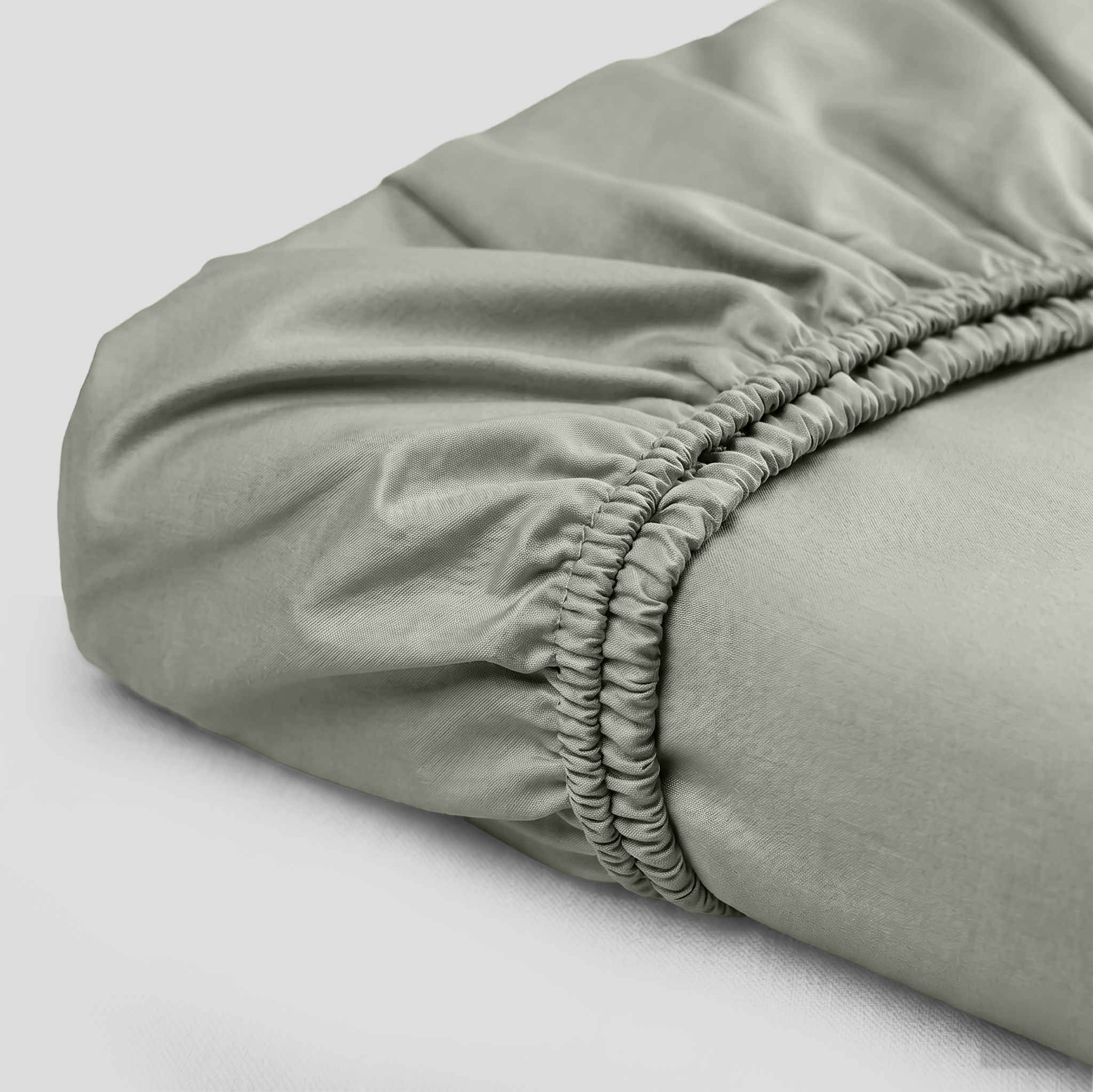 Sage Luxury Cotton Sateen Fitted Sheet