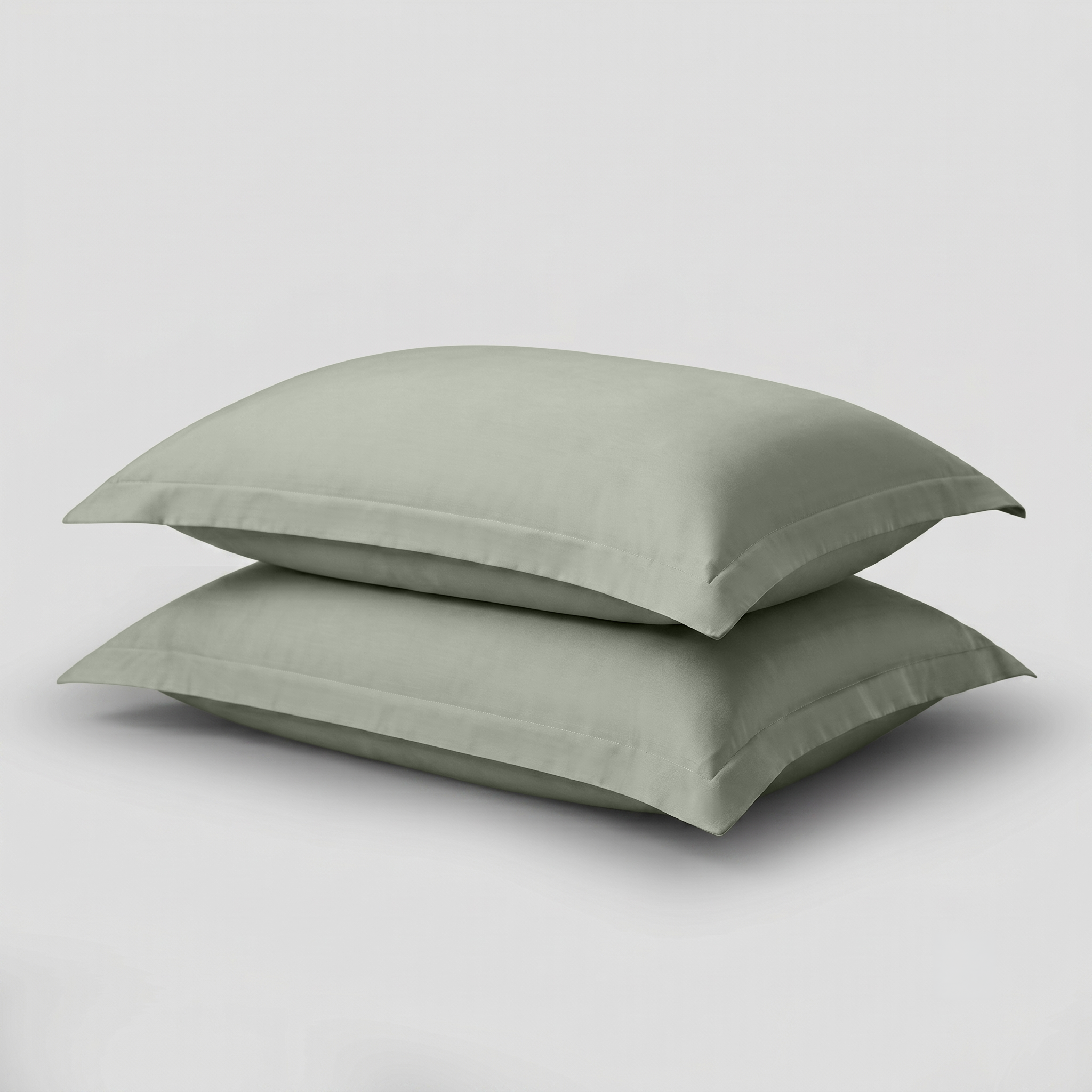 Sage Luxury Cotton Sateen Oxford Pillowcases