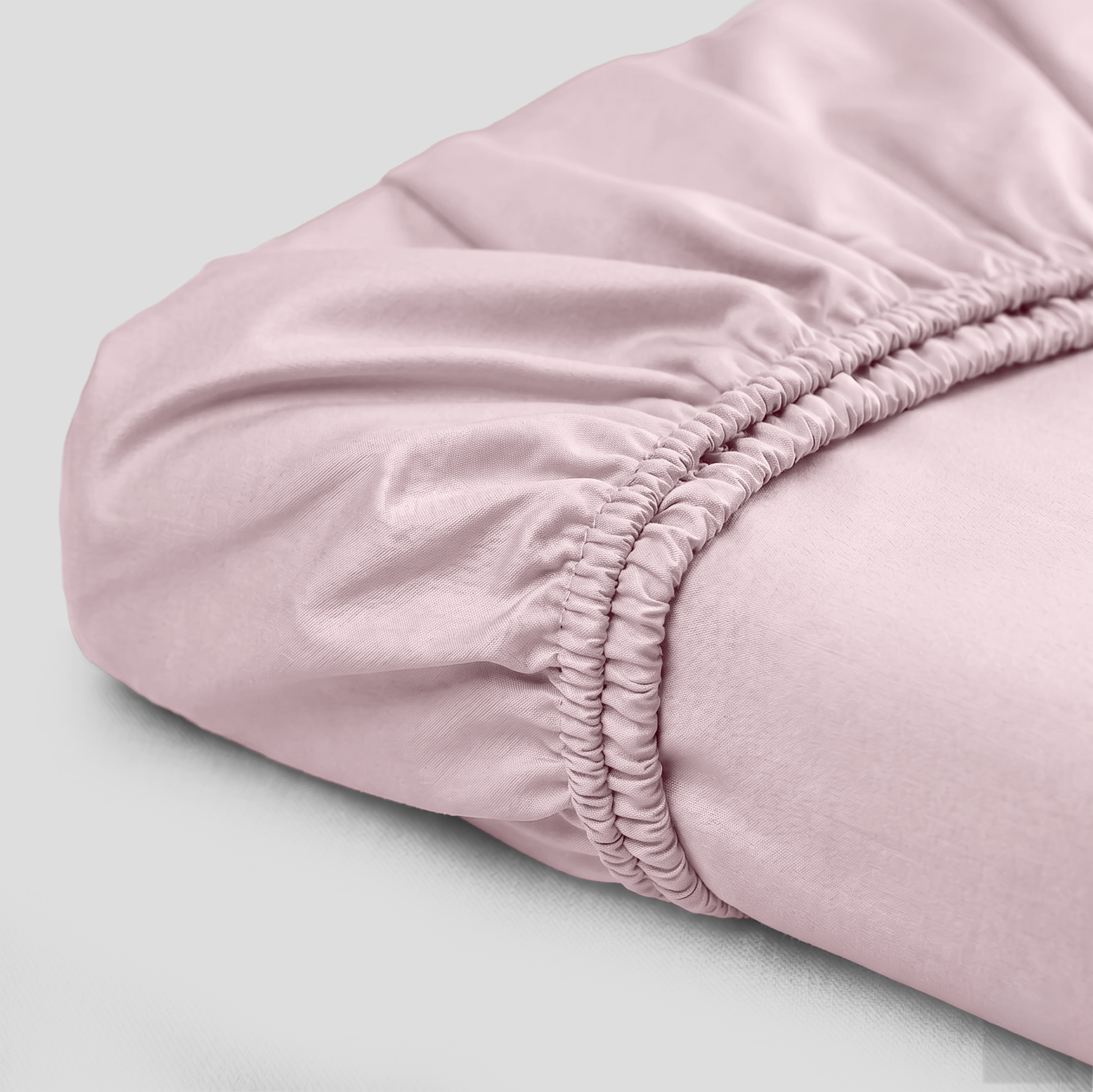 Soft Blush Luxury Cotton Sateen Fitted Sheet