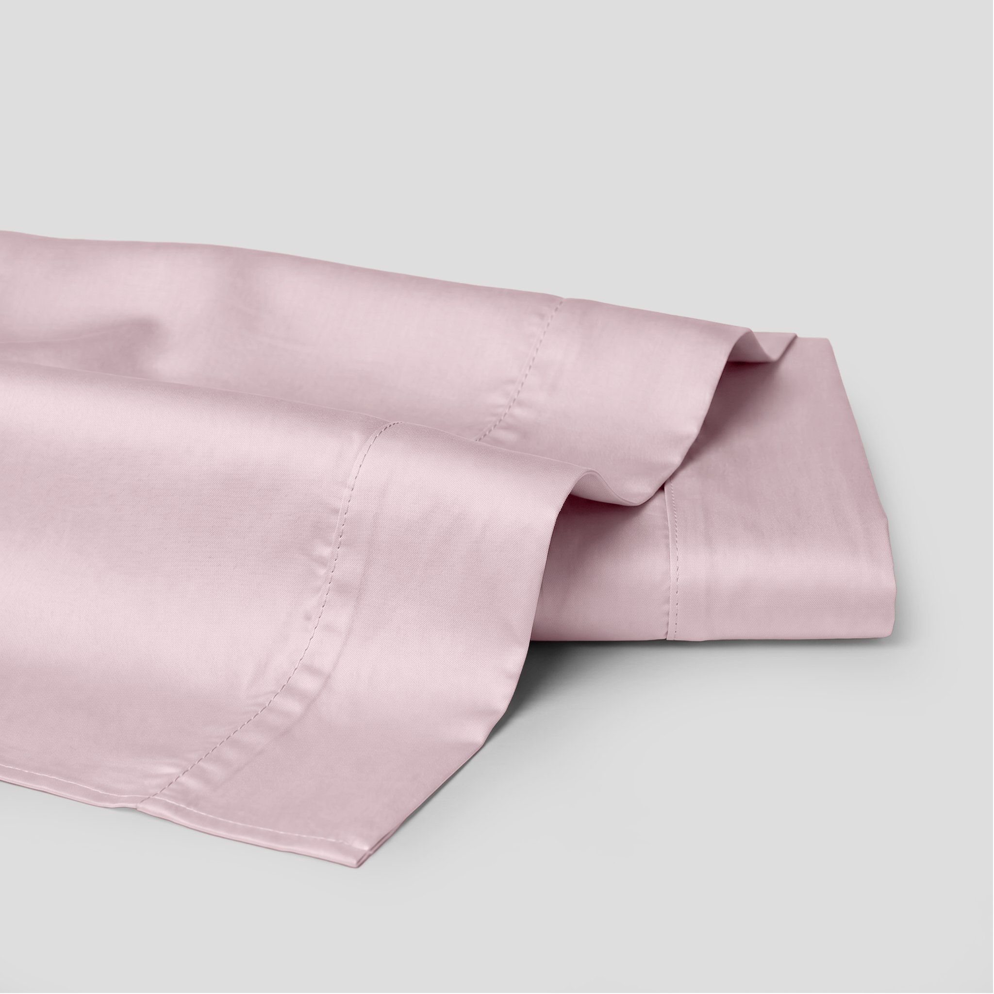 Soft Blush Luxury Cotton Sateen Flat Sheet