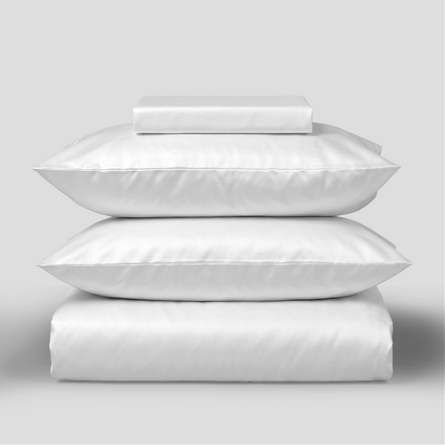 White Silky Soft Sateen Duvet Set
