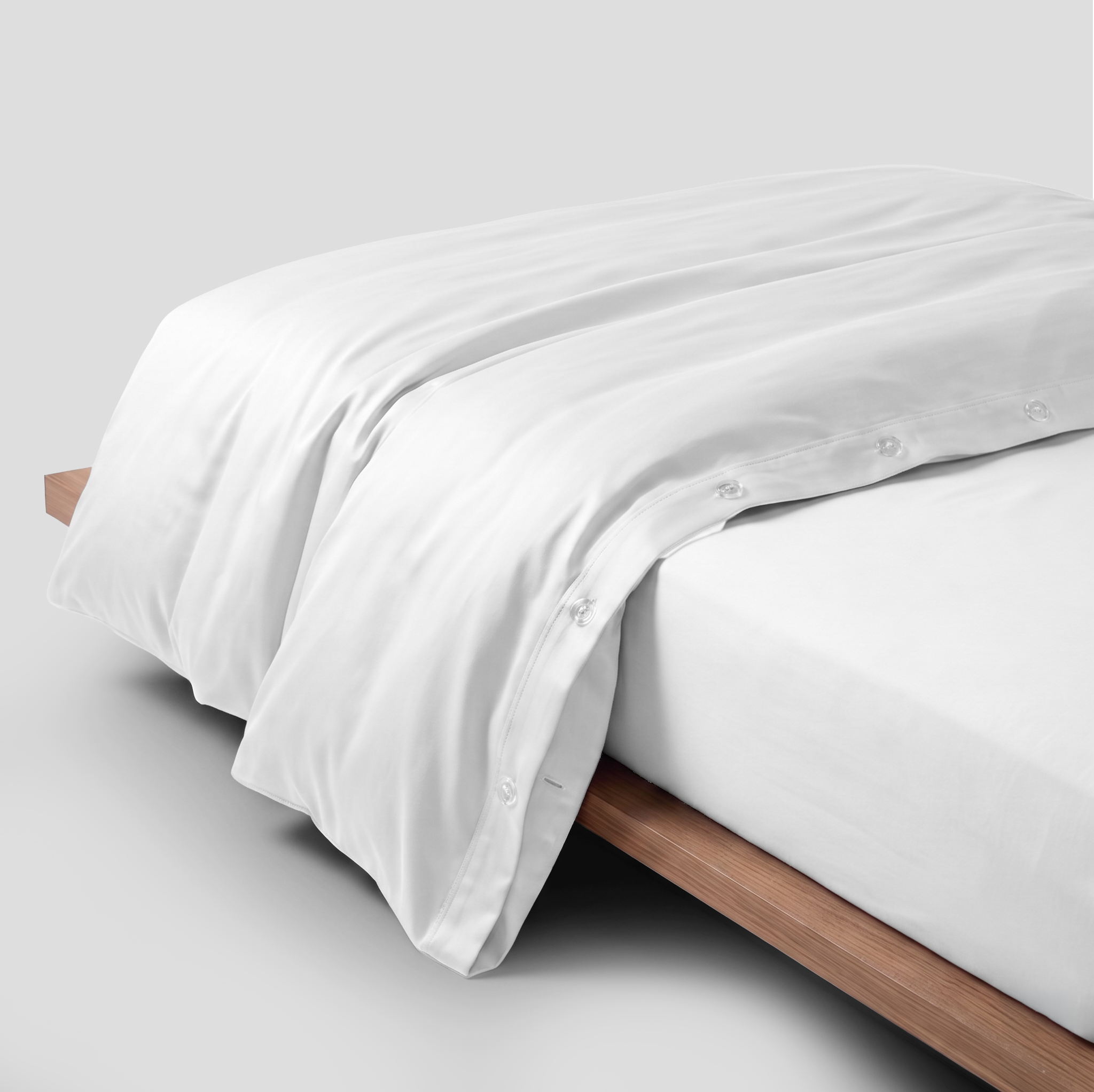 White Luxury Cotton Sateen Duvet Cover