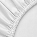 White Luxury Cotton Sateen Fitted Sheet