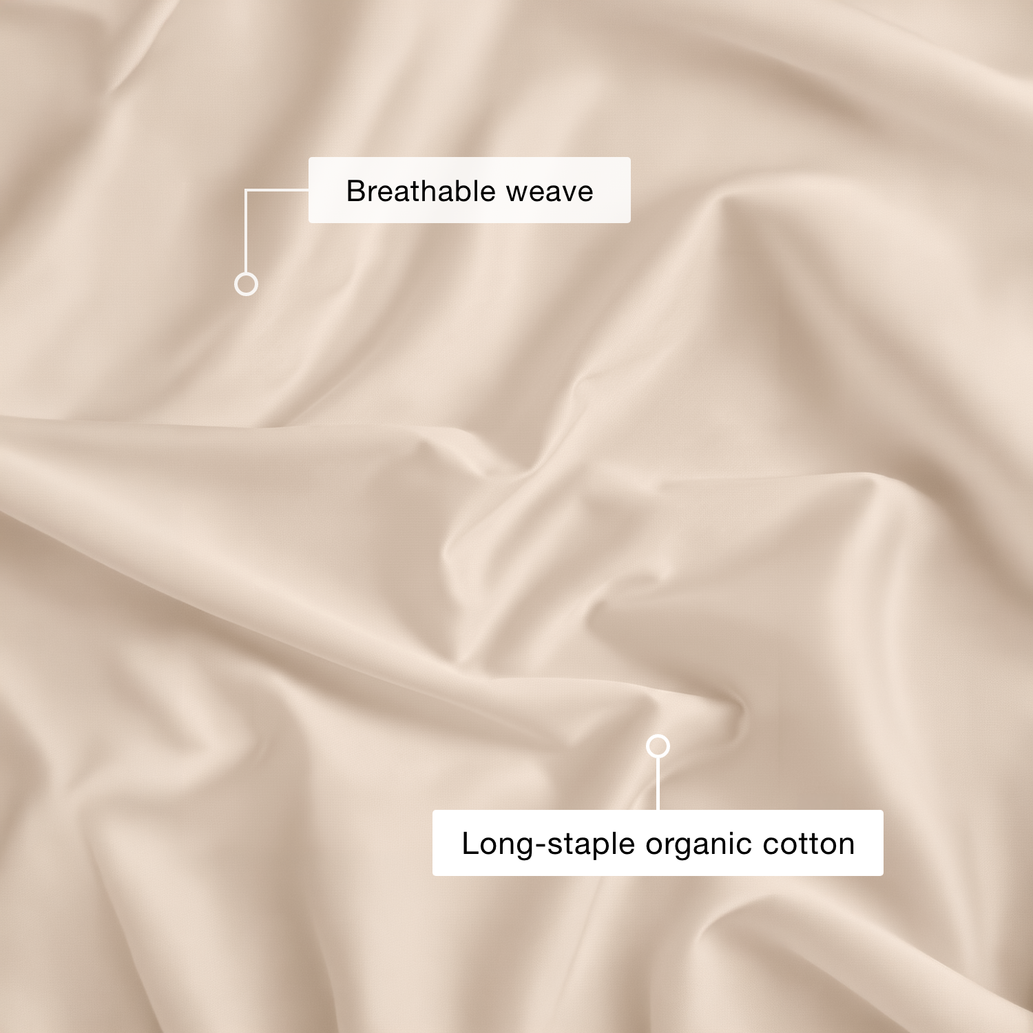 Ivory Luxury Cotton Sateen Flat Sheet