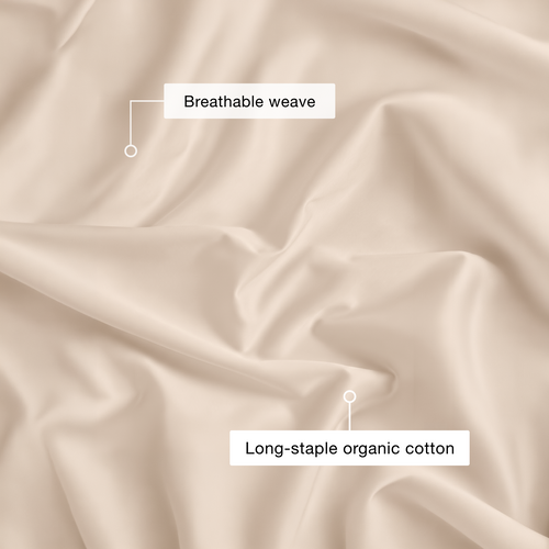 Ivory Luxury Cotton Sateen Duvet Cover