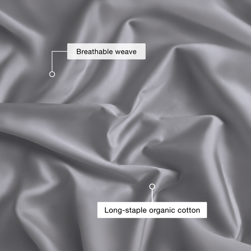 Light Grey Luxury Cotton Sateen Duvet Cover