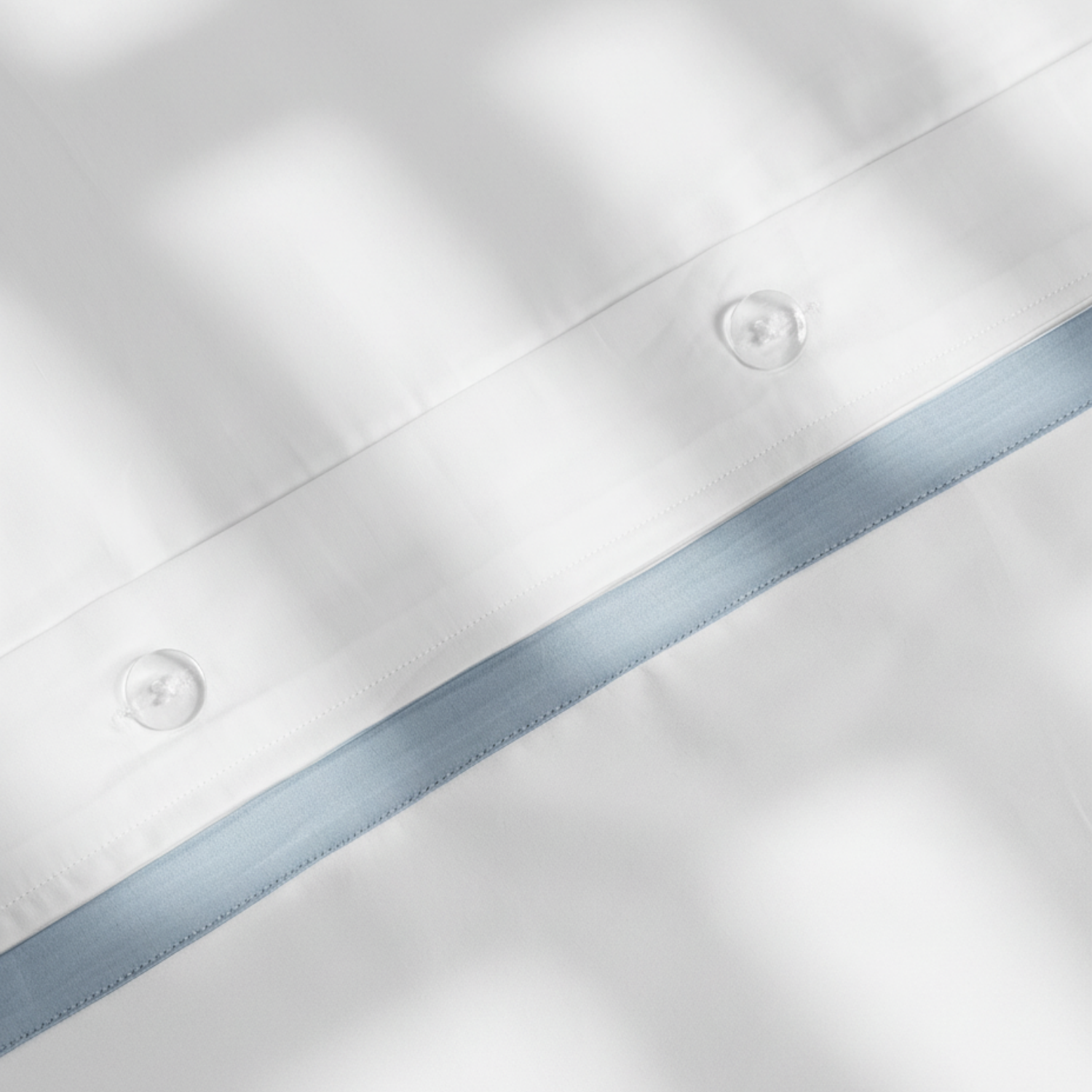 Light Blue Border Sateen Duvet Cover