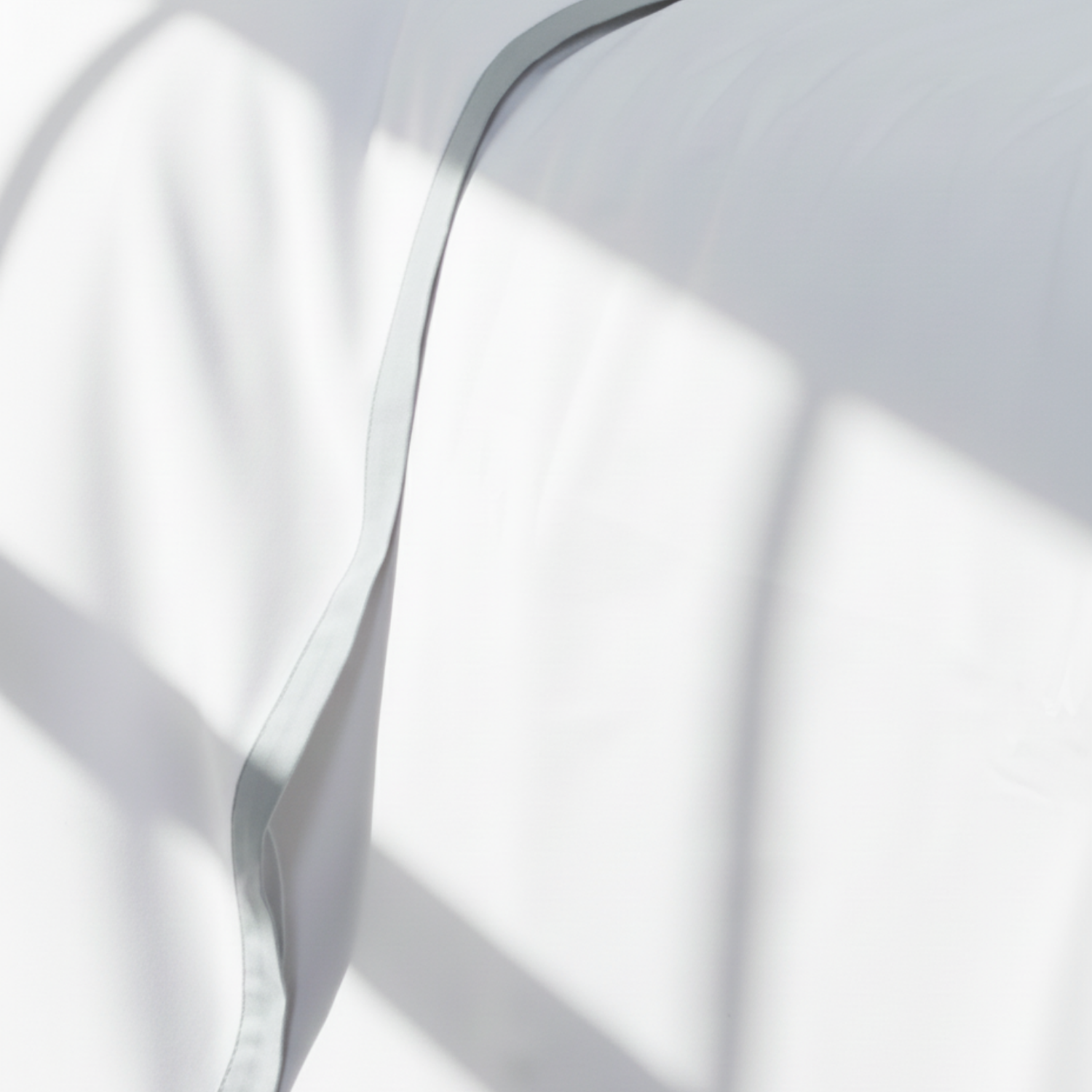 Light Blue Border Sateen Flat Sheet