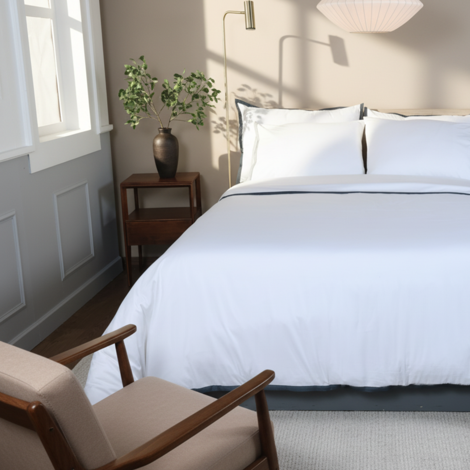 Nightfall Border Sateen Duvet Cover