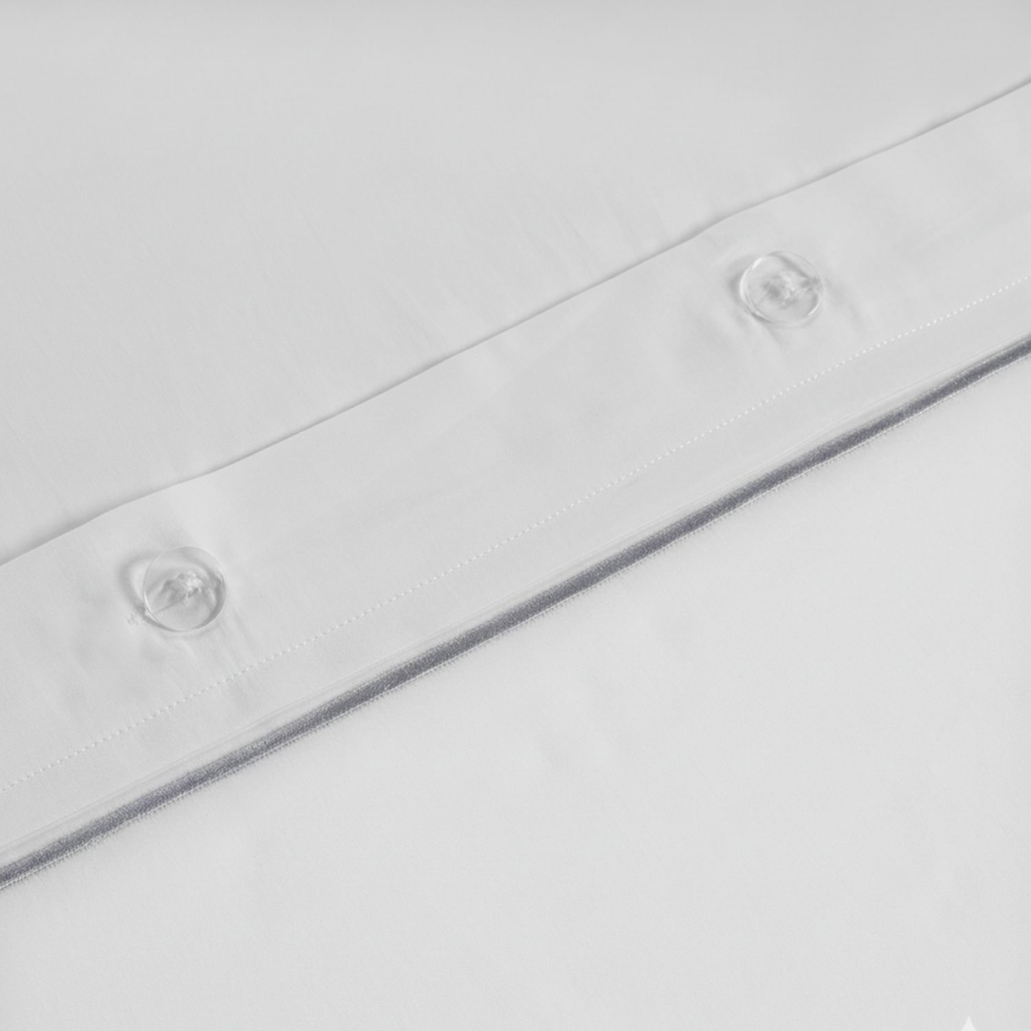 Embroidered Sateen Duvet Cover Light Grey