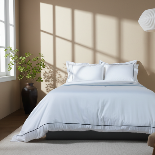 Nightfall Embroidered Sateen Flat Sheet