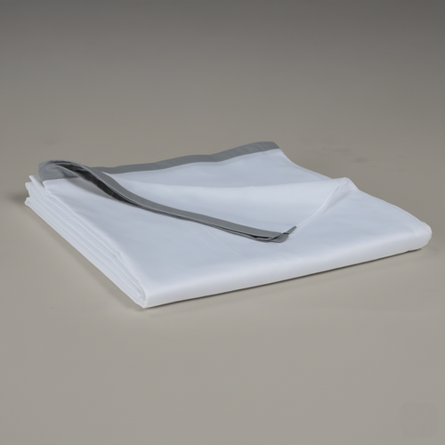 Light Grey Border Sateen Flat Sheet