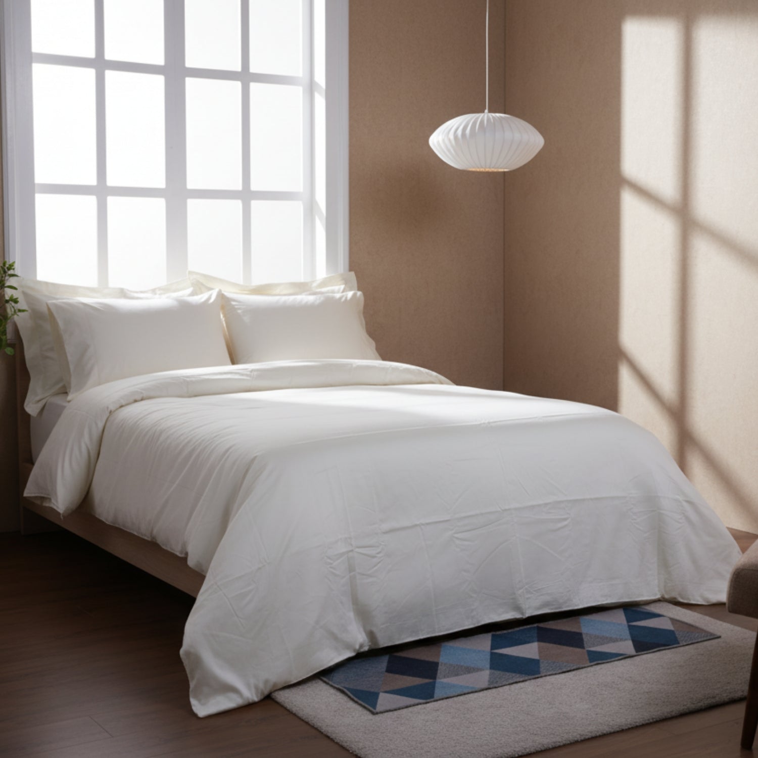 Ivory Luxury Cotton Sateen Fitted Sheet