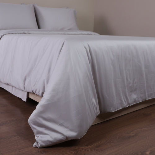 Light Grey Luxury Cotton Sateen Fitted Sheet