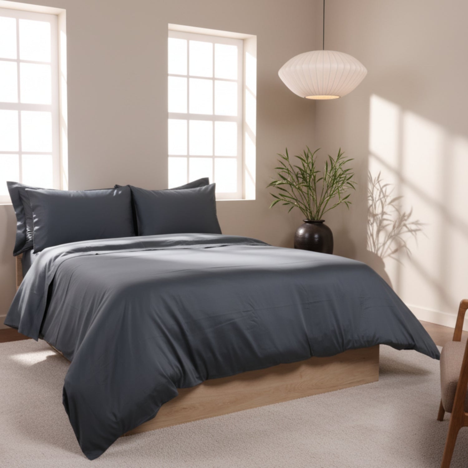 Nightfall Luxury Cotton Sateen Fitted Sheet