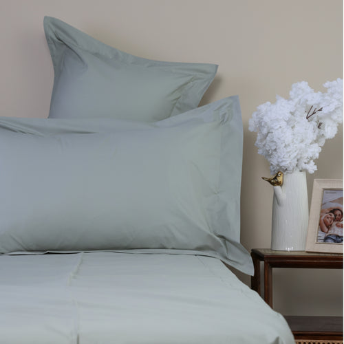 Sage Luxury Cotton Sateen Oxford Pillowcases