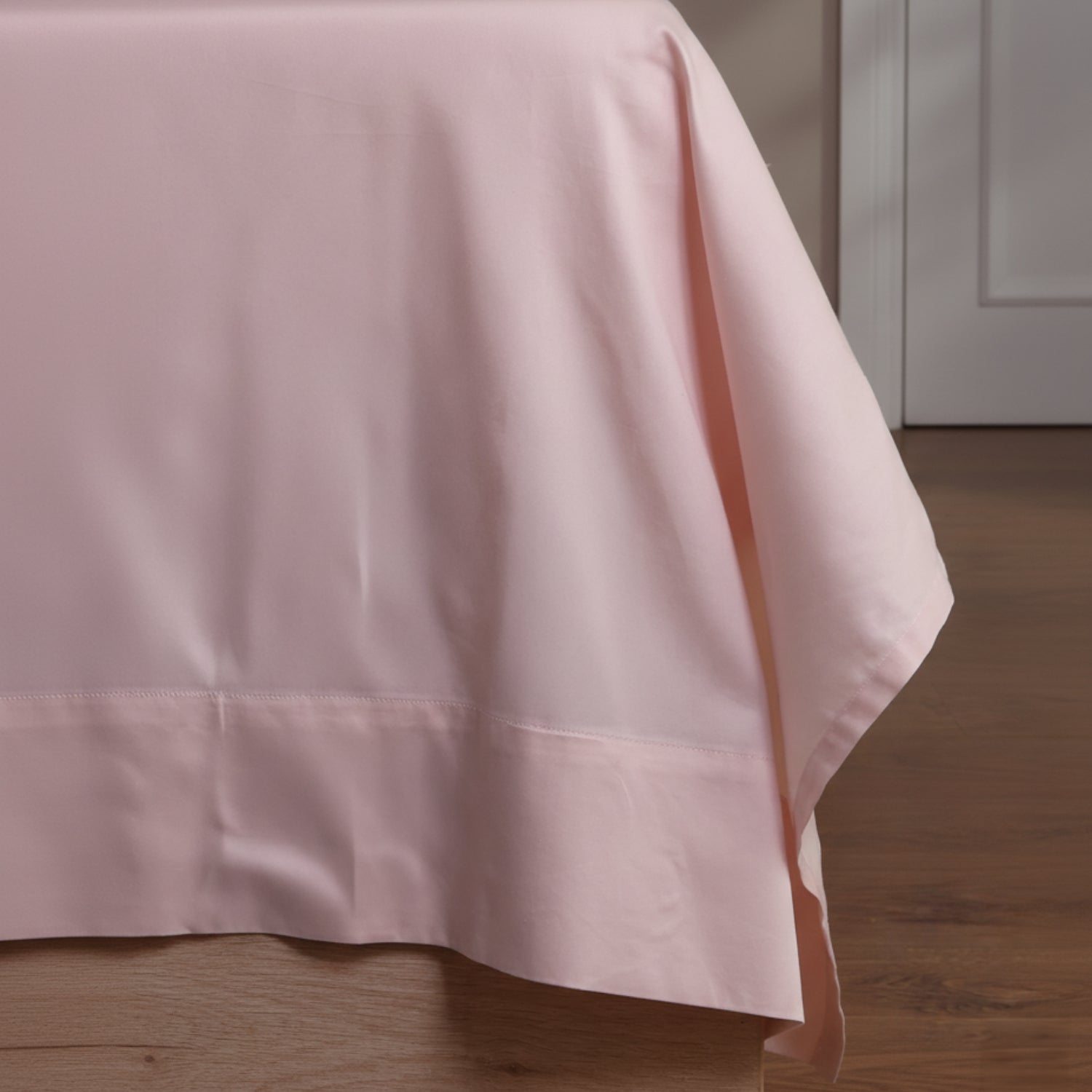 Soft Blush Luxury Cotton Sateen Flat Sheet