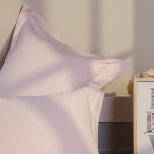 Soft Blush Luxury Cotton Sateen Oxford Pillowcases