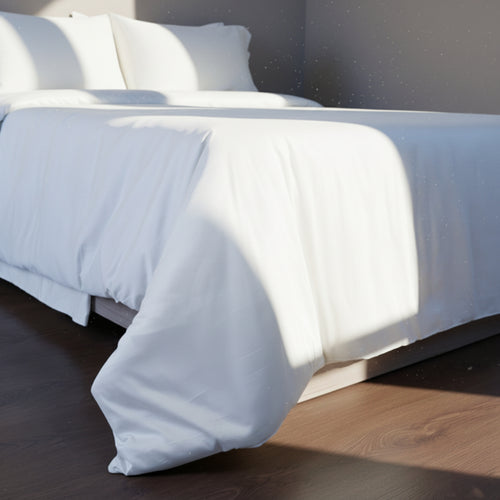 White Luxury Cotton Sateen Fitted Sheet