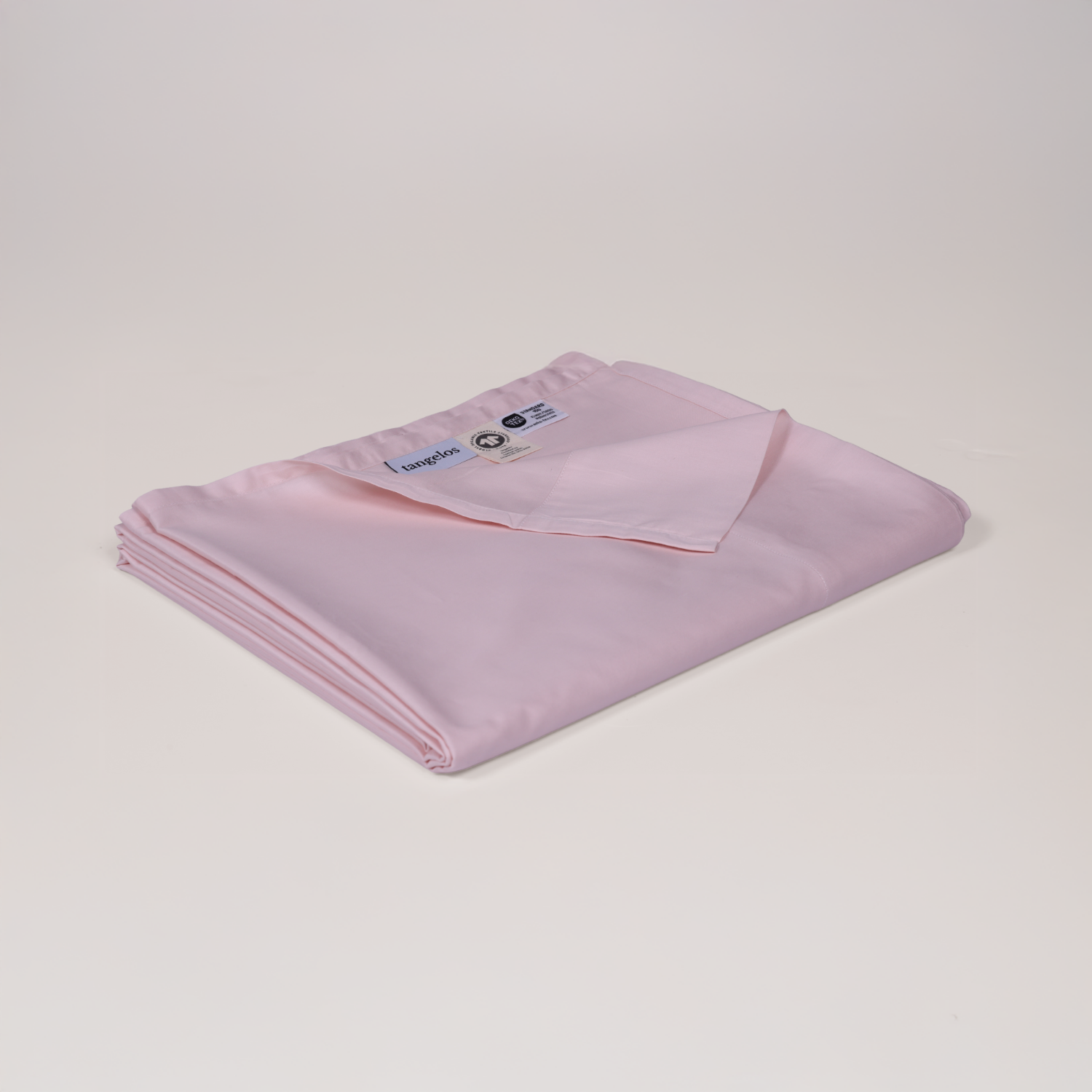 Soft Blush Luxury Cotton Sateen Flat Sheet