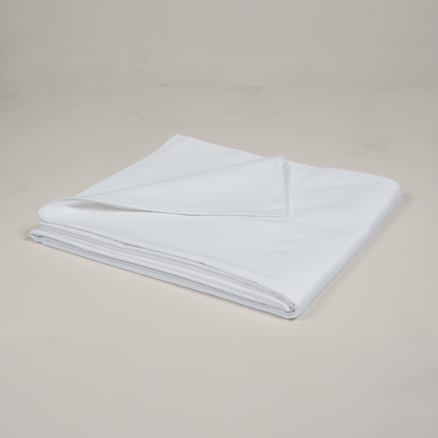 White Luxury Cotton Sateen Flat Sheet