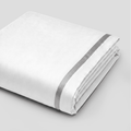 Light Grey Border Sateen Duvet Cover