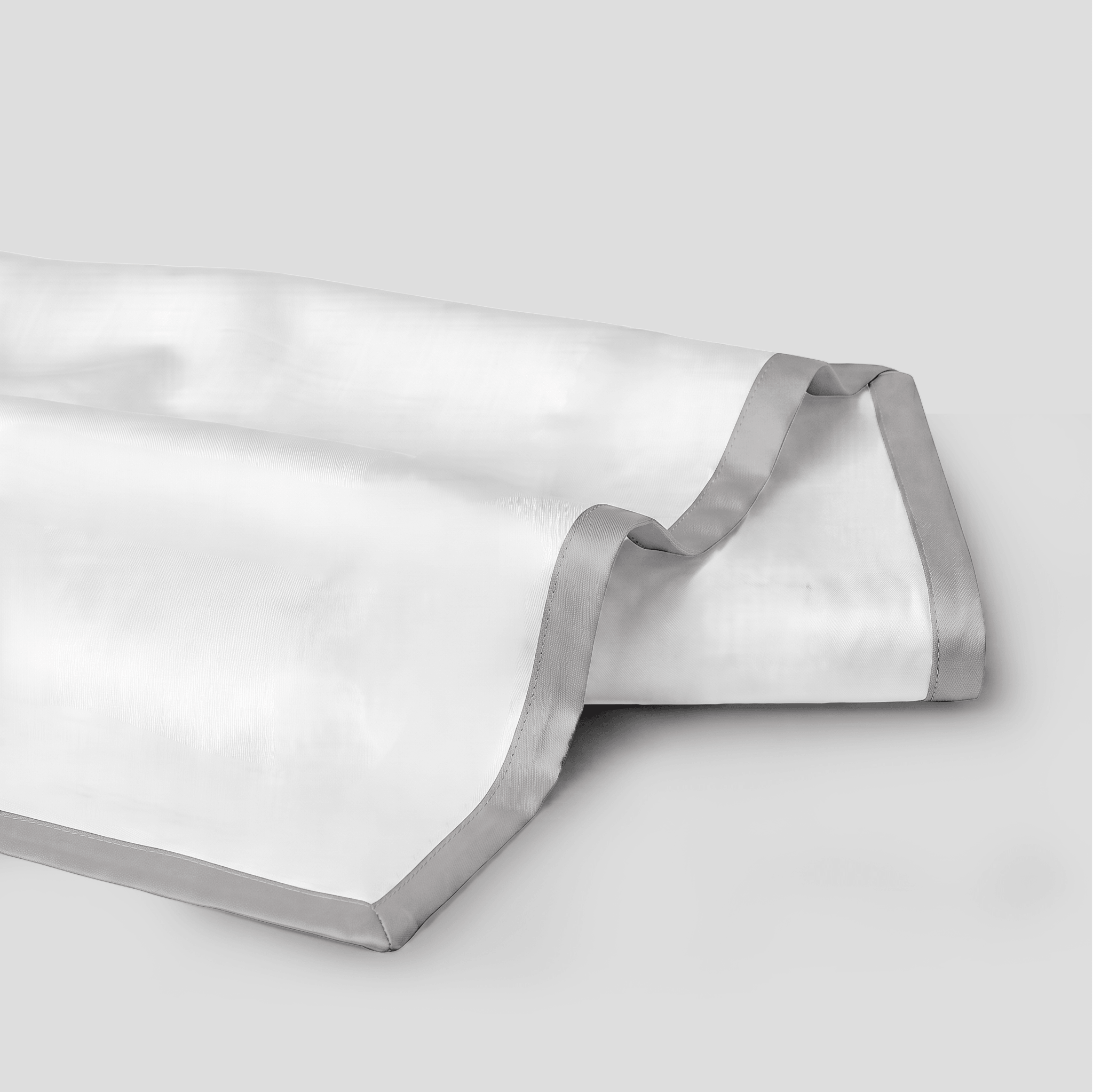 Light Grey Border Sateen Flat Sheet