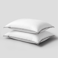 Light Grey Border Sateen Oxford Pillowcases
