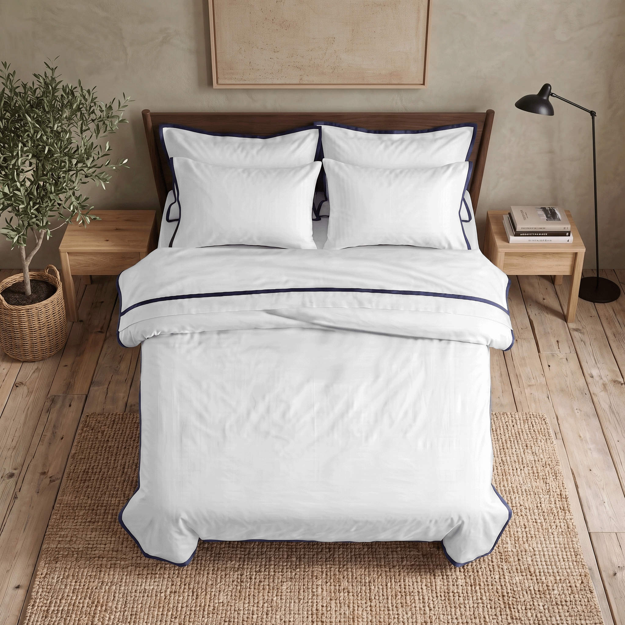 Nightfall Border Sateen Flat Sheet