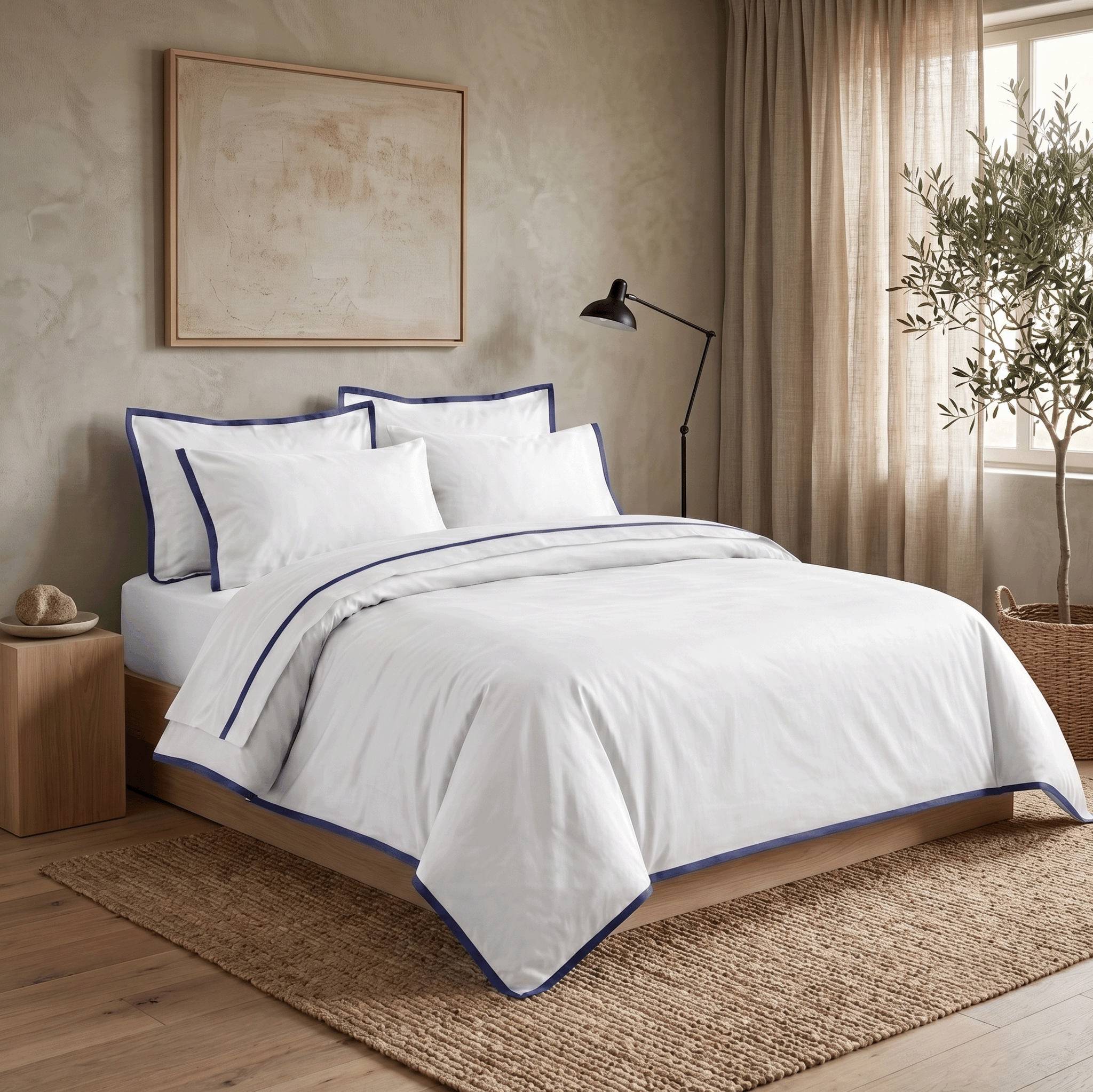Nightfall Border Sateen Flat Sheet