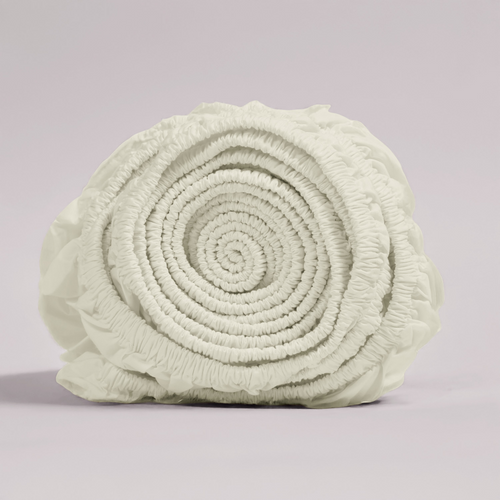 Ivory Organic Cotton Percale Fitted Sheet