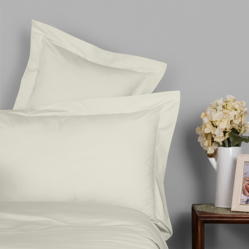 Ivory Organic Cotton Percale Oxford Pillowcases