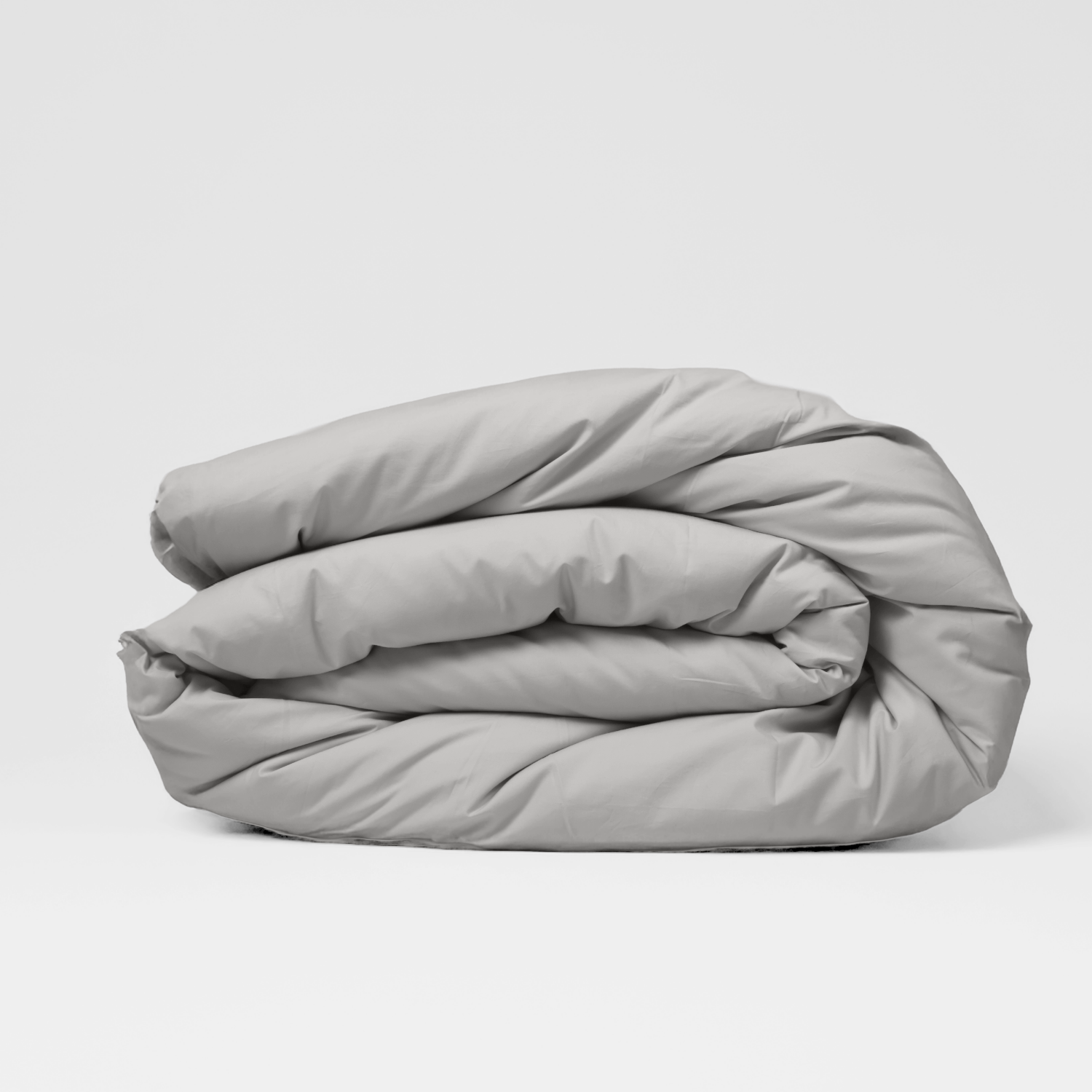 Light Grey Organic Cotton Percale Duvet Cover