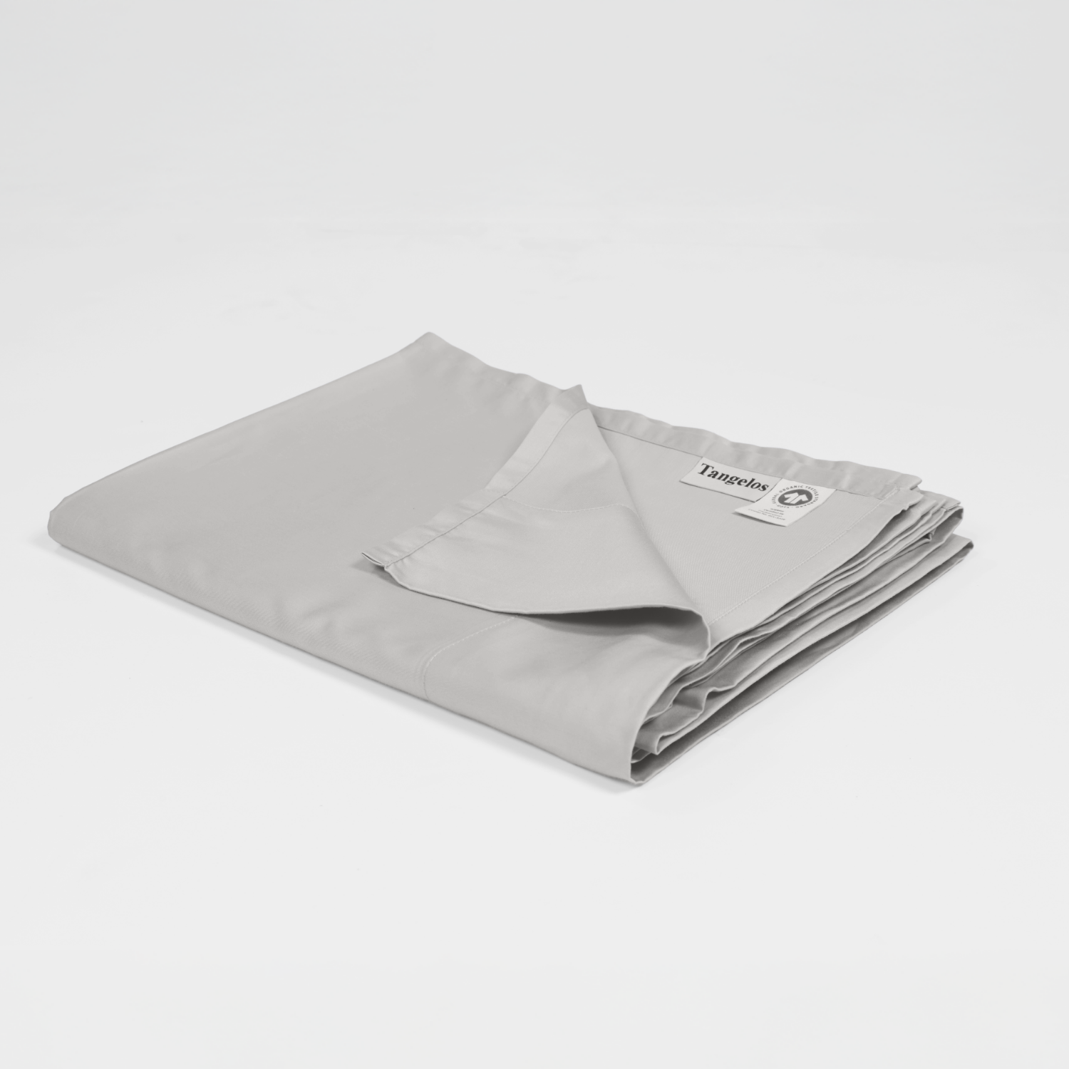 Light Grey Organic Cotton Percale Flat Sheet