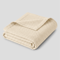Ivory Waffle Throw