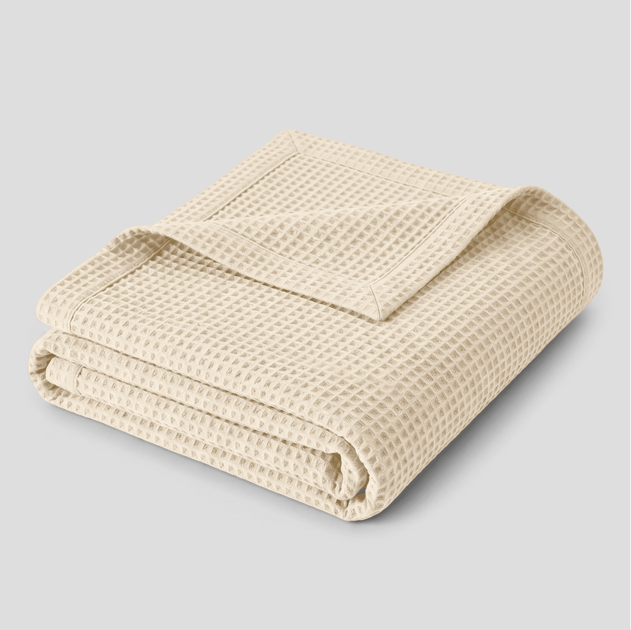 Ivory Waffle Throw