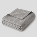 Light Grey Waffle Throw