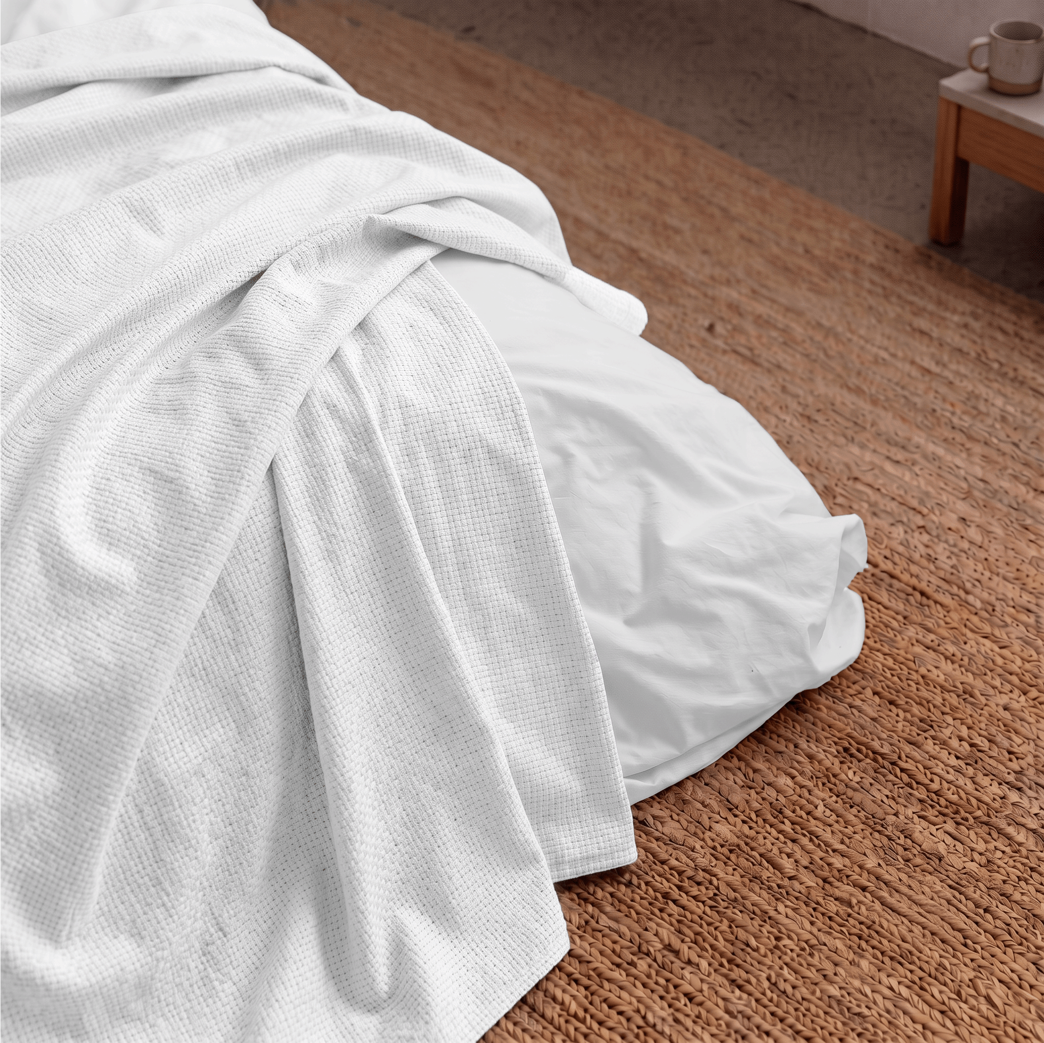 White Cotton Lightweight Blanket
