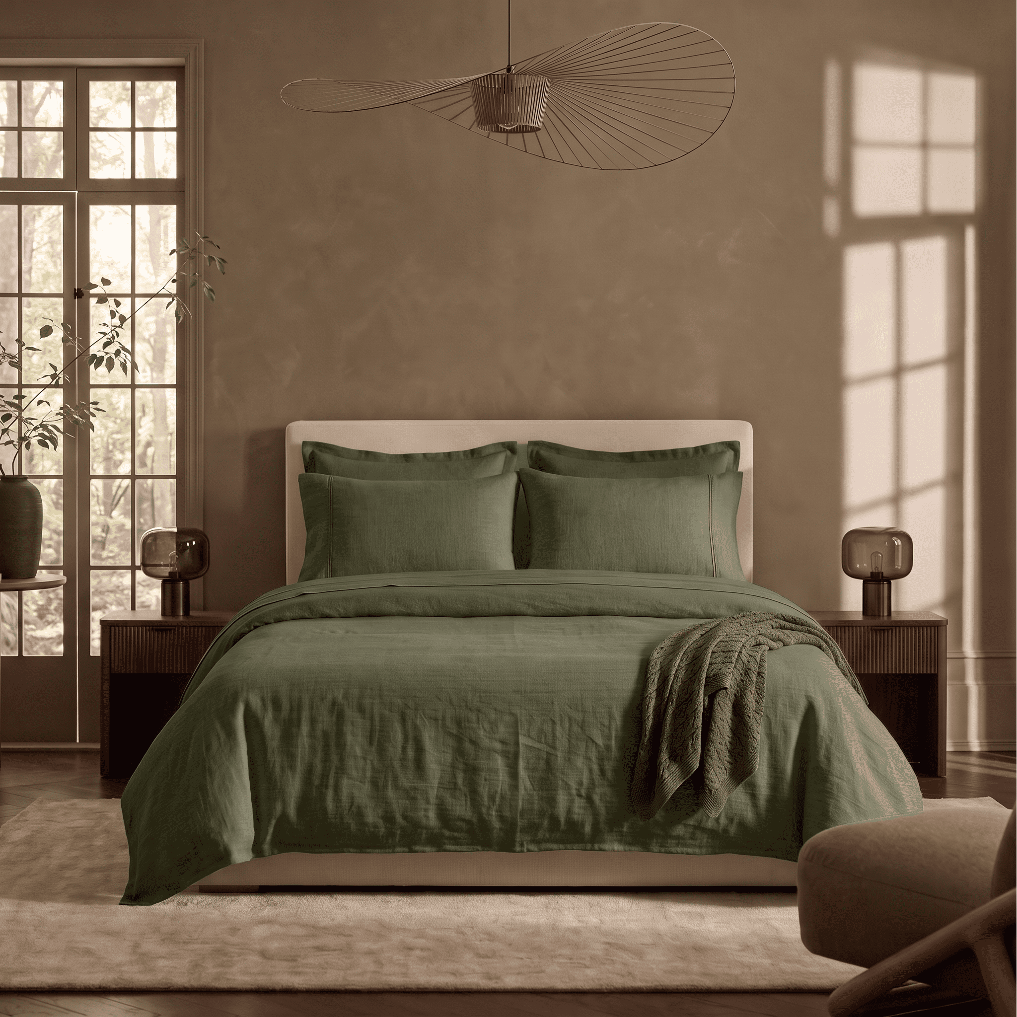 Aloe European Linen Chambray Fitted Sheet