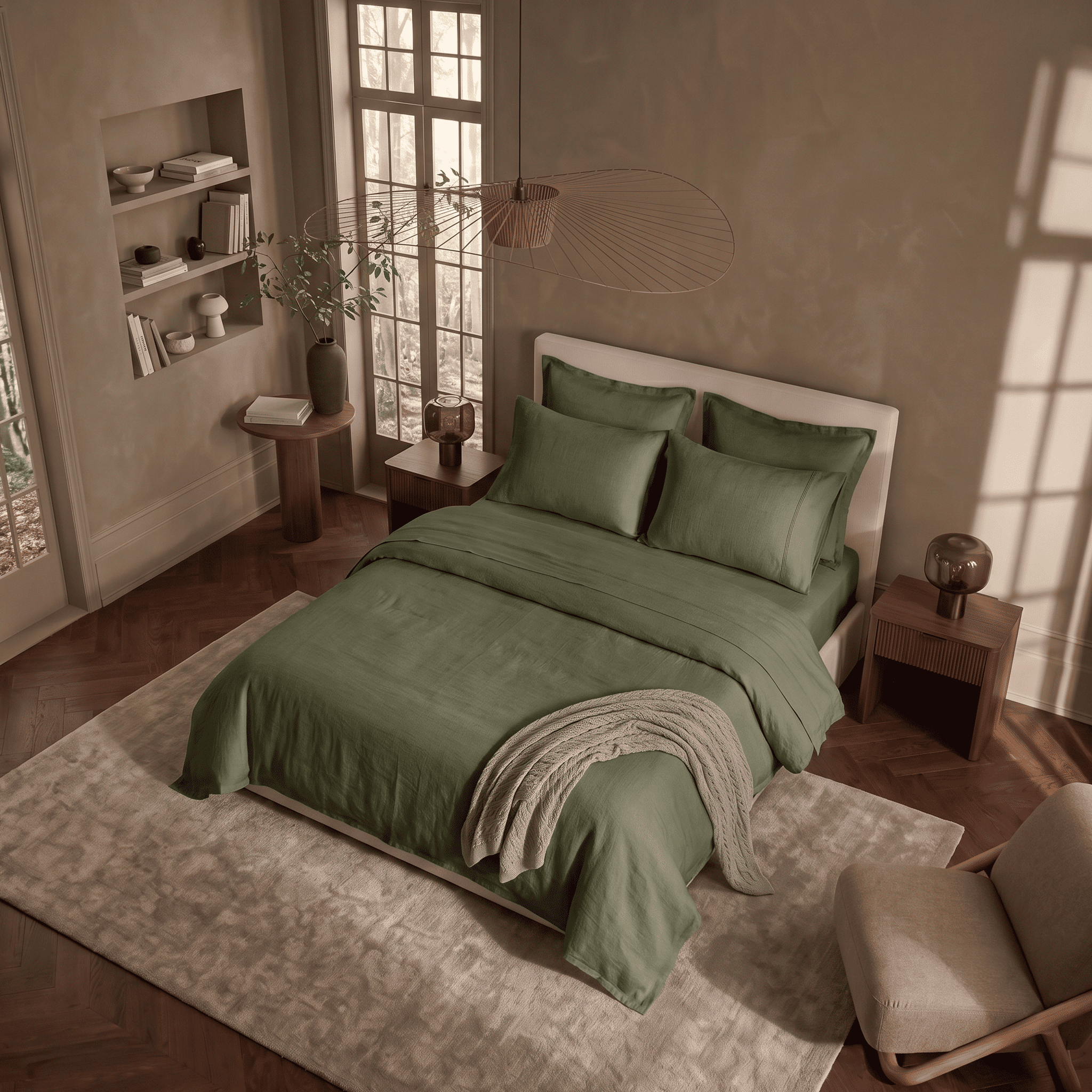 Aloe European Linen Chambray Fitted Sheet