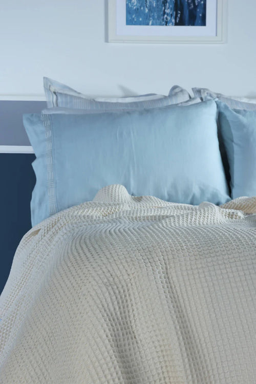 Ivory Waffle Throw