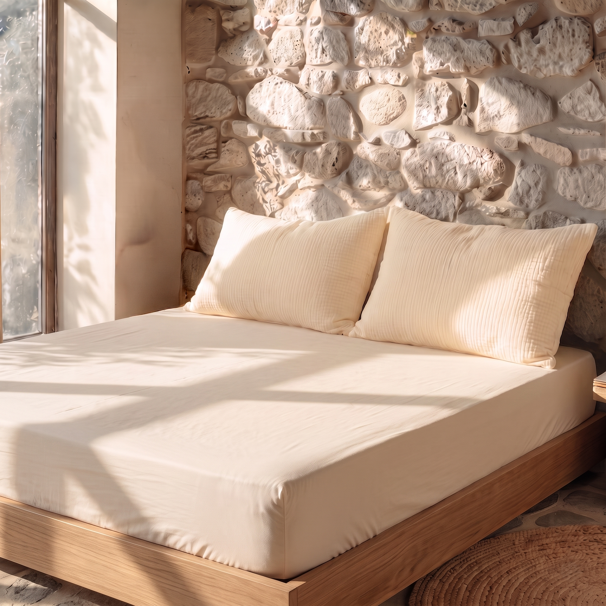 Butter Bean Organic Cotton Percale Extra Deep Fitted Sheet