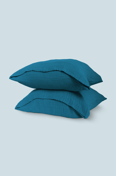 Green Lake Muslin Square Pillowcases