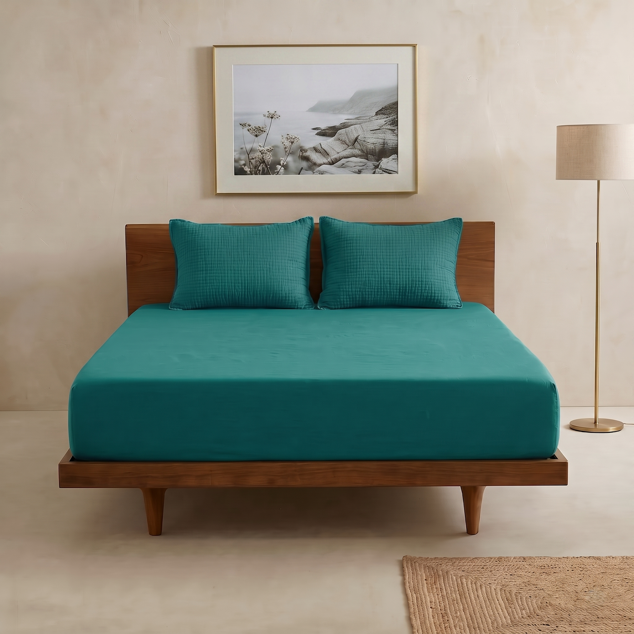 Green Lake Organic Cotton Percale Extra Deep Fitted Sheet