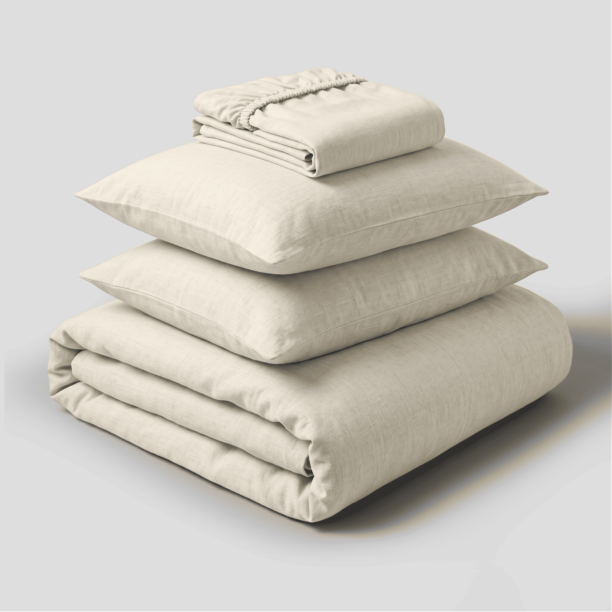 Ivory Breathable Linen Duvet Set