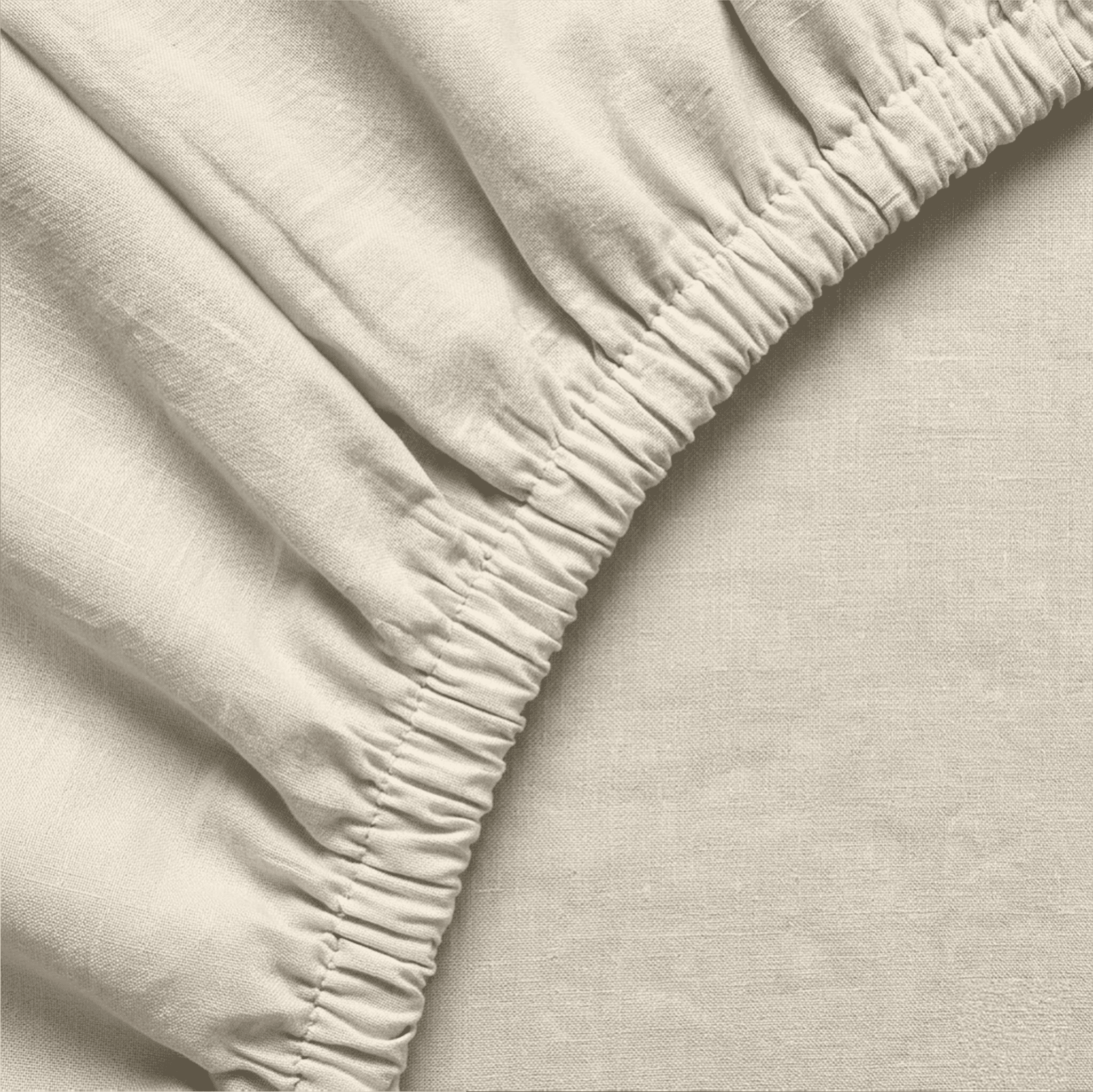 Ivory European Linen Chambray Fitted Sheet